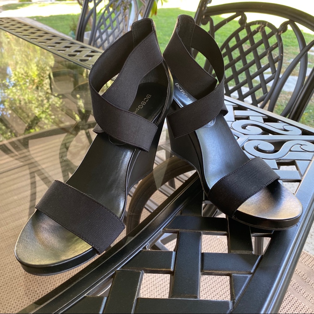 BCBGeneration strapped wedges
